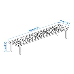 Measurement Illustration - LÅNESPELARE monitor stand