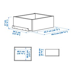 Ilustración de medidas - KOMPLEMENT cajón