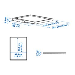Measurement Illustration - KOMPLEMENT pull-out tray