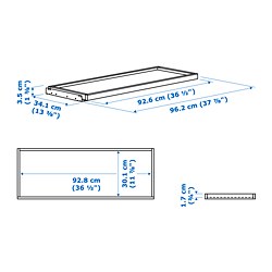 Measurement Illustration - KOMPLEMENT pull-out tray
