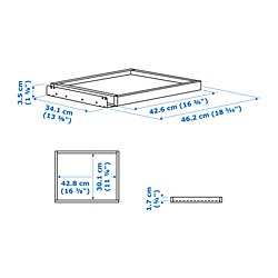 Measurement Illustration - KOMPLEMENT pull-out tray
