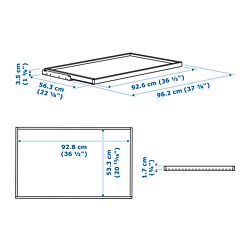 Measurement Illustration - KOMPLEMENT pull-out tray