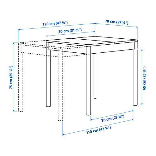 TONSTAD / VIHALS, mesa extensible y 2 sillas. 7 de 9 abrir diálogo