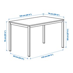 Measurement Illustration - VIHALS dining table