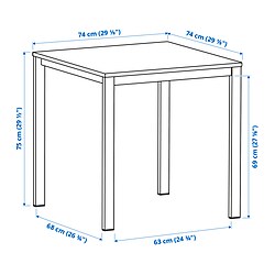 Measurement Illustration - VIHALS dining table