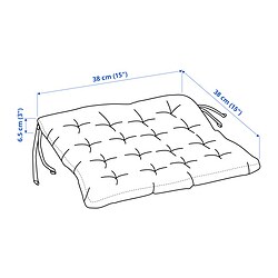 Ilustración de medidas - VIPPÄRT cojín para silla