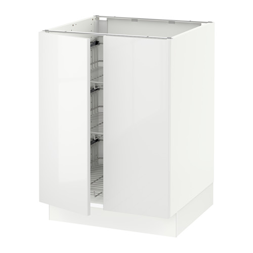 SEKTION, base cabinet w wire basket/2 doors. 1 of 3 open dialog