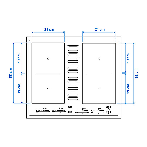 TÄCKNAN, Placa inducción con extractor integrado. 10 de 11 abrir diálogo