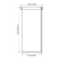 Measurement Illustration - FRIDANS blackout roller blind