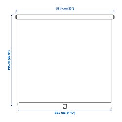 Measurement Illustration - SANDVEDEL roller blind