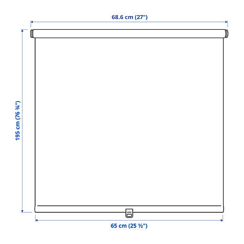 Measurement Illustration - SANDVEDEL roller blind
