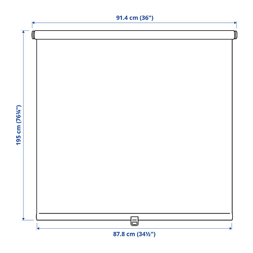 Measurement Illustration - SANDVEDEL roller blind