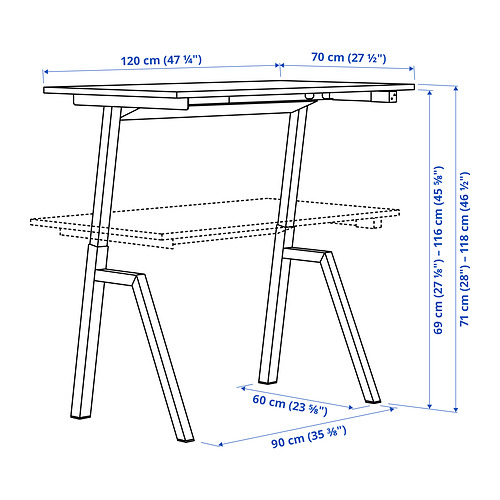 TROTTEN, desk sit/stand. 4 of 12 open dialog