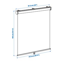 Measurement Illustration - SKOGSKLÖVER roller blind