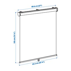 Measurement Illustration - SKOGSKLÖVER roller blind