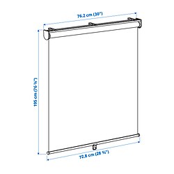 Measurement Illustration - SKOGSKLÖVER roller blind