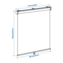 Measurement Illustration - SKOGSKLÖVER roller blind