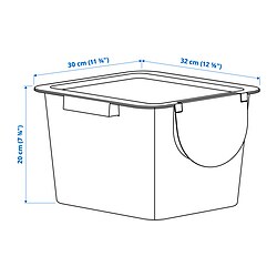 Measurement Illustration - TRÖSKNING bin with lid