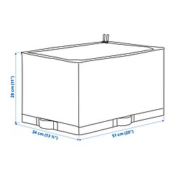 Ilustración de medidas - STUK bolsa de almacenaje