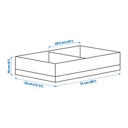 Ilustración de medidas - STUK caja con compartimentos