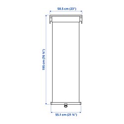 Measurement Illustration - TRETUR blackout roller blind