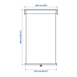 Measurement Illustration - TRETUR blackout roller blind