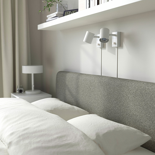 SLATTUM, cama tapizada incl. funda para cabecero. 5 de 7 abrir diálogo