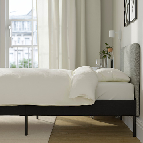 SLATTUM, upholstered bed frame. 3 of 7 open dialog