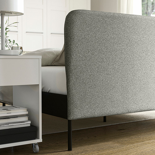 SLATTUM, cama tapizada incl. funda para cabecero. 6 de 7 abrir diálogo