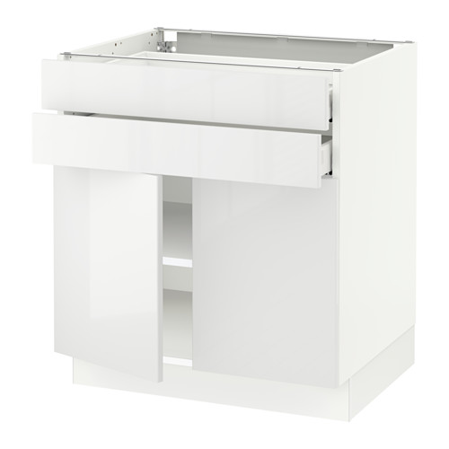SEKTION / MAXIMERA, base cabinet w 2 doors/2 drawers. 1 of 3 open dialog