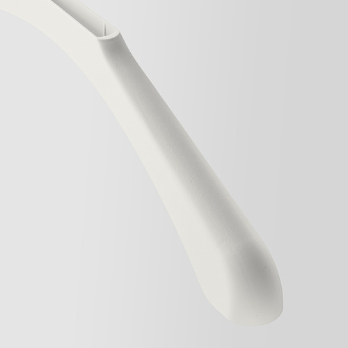 Un moldeador de hombros blanco para perchas. Diseño elegante y suave.