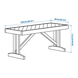 Measurement Illustration - NORRMANSÖ outdoor bench