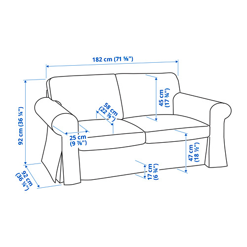 UPPLAND, 2-seat sofa. 6 of 6 open dialog