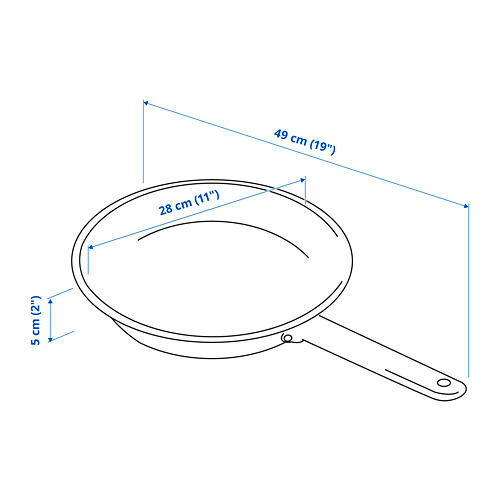Ilustración con medidas del producto: IKEA 365+.