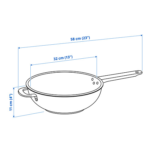 Ilustración con medidas del producto: IKEA 365+.