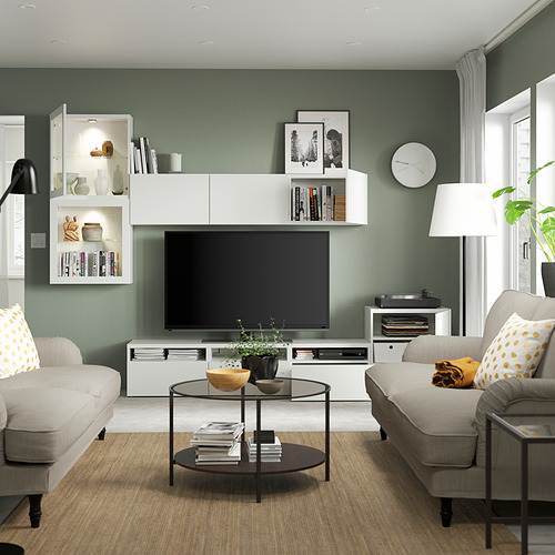 BESTÅ, TV storage combination with drawer rail, soft close. 2 of 13 open dialog