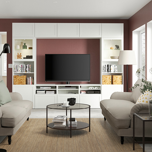 BESTÅ, TV storage combination with drawer rail, push-open. 3 of 8 open dialog