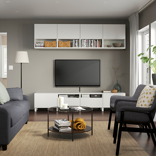 BESTÅ, TV storage combination with drawer rail, push-open. 3 of 10 open dialog