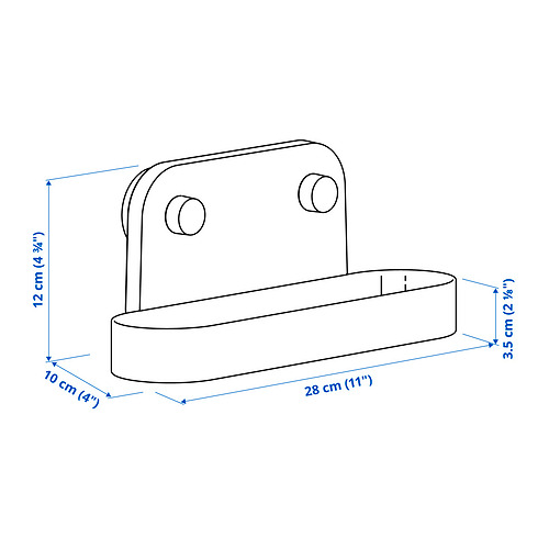 ÖBONÄS, wall shelf with suction cup. 9 of 9 open dialog