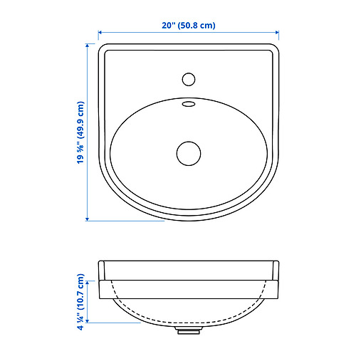 RUTSJÖN, semi-recessed sink. 2 of 2 open dialog