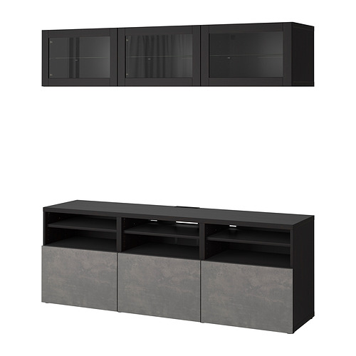 BESTÅ, TV storage combination with drwaver rail, spft close. 1 of 8 open dialog