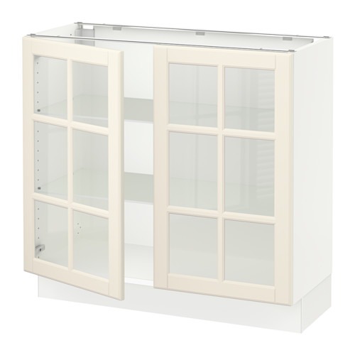 SEKTION, base cabinet with 2 glass doors. 1 of 2 open dialog