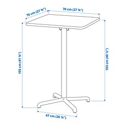 Measurement Illustration - STENSELE bar table