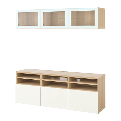 BESTÅ, TV storage combination with drawer rail, push-open. 1 of 11 open dialog