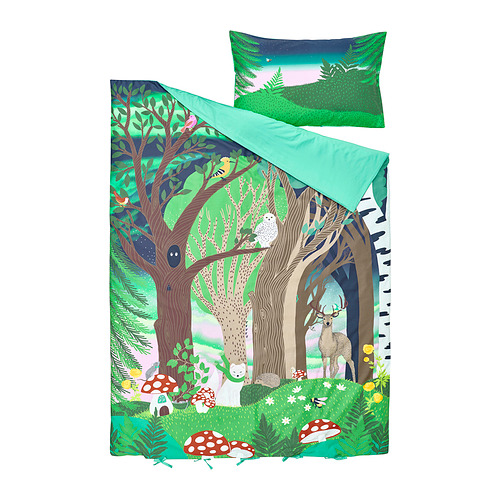 SKOGSDUVA, duvet cover and pillowcase(s). 2 of 7 open dialog