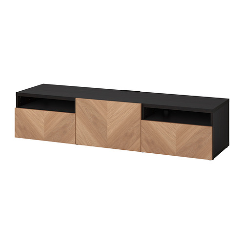 BESTÅ, TV unit with drawer runner, push-open. 1 of 8 open dialog