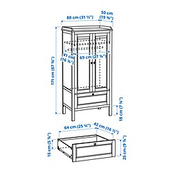 Ilustración de medidas - SUNDVIK armario