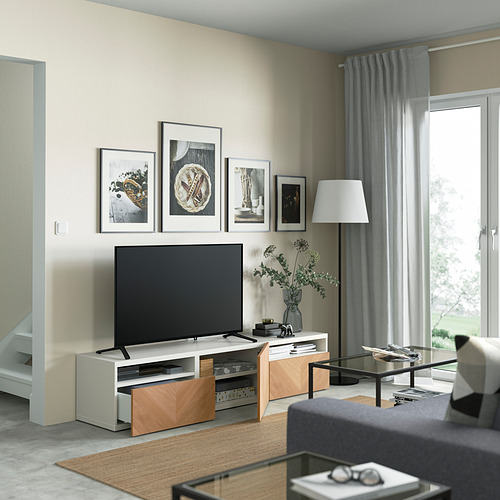 BESTÅ, TV unit with drawer runner, push-open. 2 of 8 open dialog