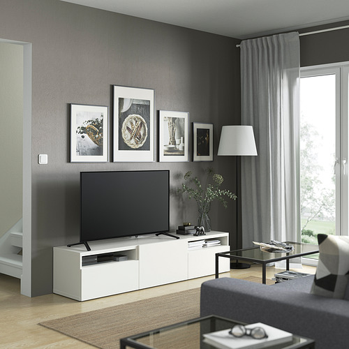 BESTÅ, mueble TV con riel para cajón, cierre suave. 3 de 11 abrir diálogo