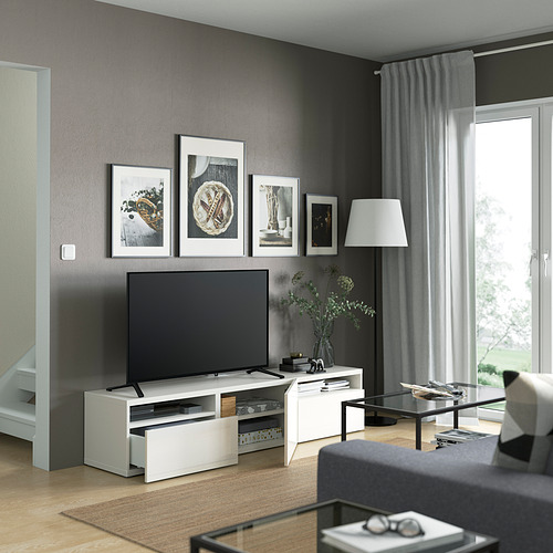 BESTÅ, mueble TV con riel para cajón, cierre suave. 2 de 10 abrir diálogo